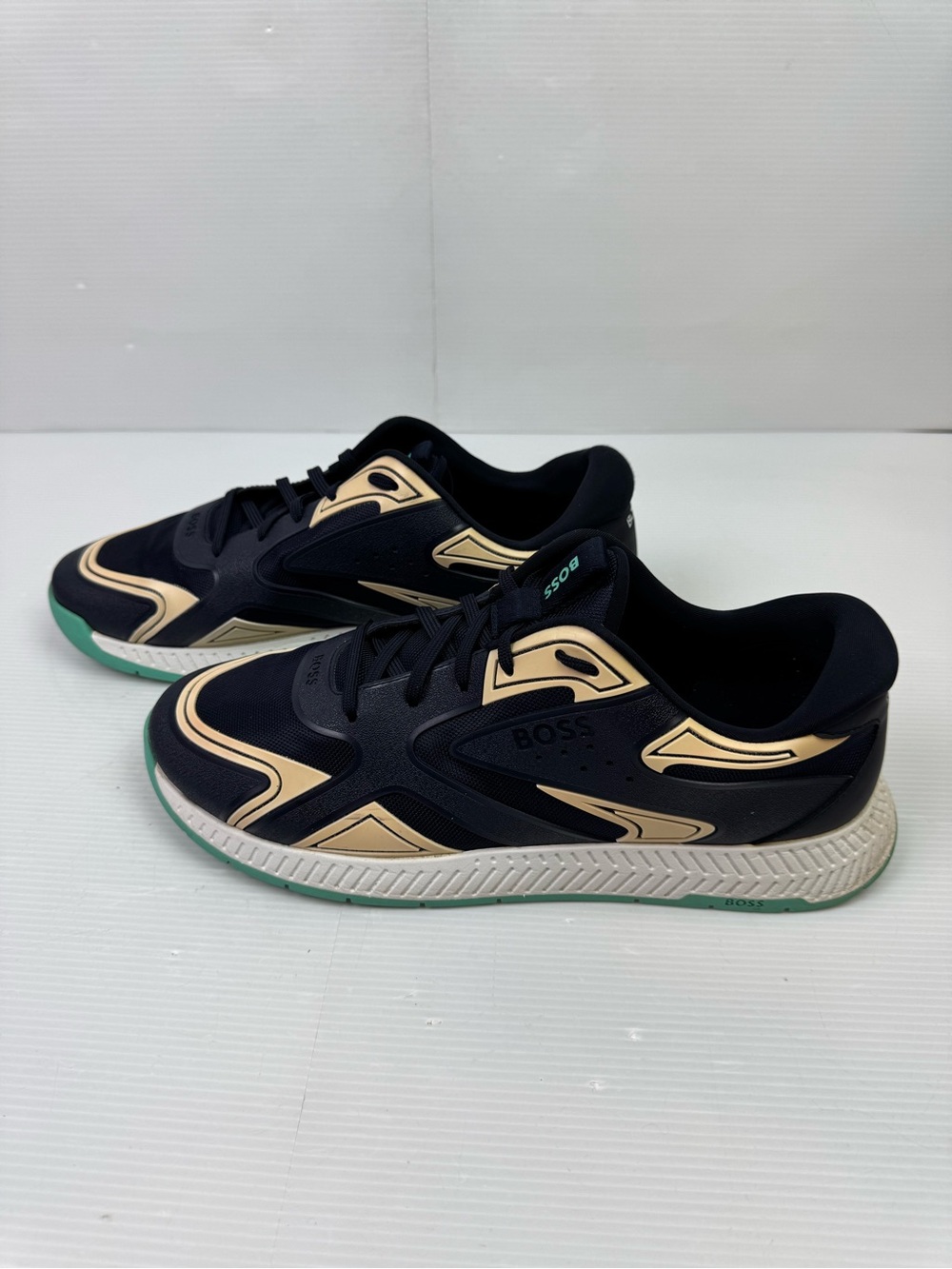 BOSS Hugo Boss Shoes Sneakers Men EU 45 US 11.5 Navy Blue 50493215 No Insoles - Picture 5 of 13